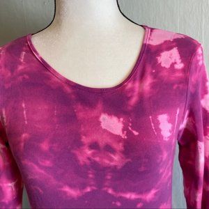 CUSTOM TIE DYE Small Purple/Pink long sleeve tee